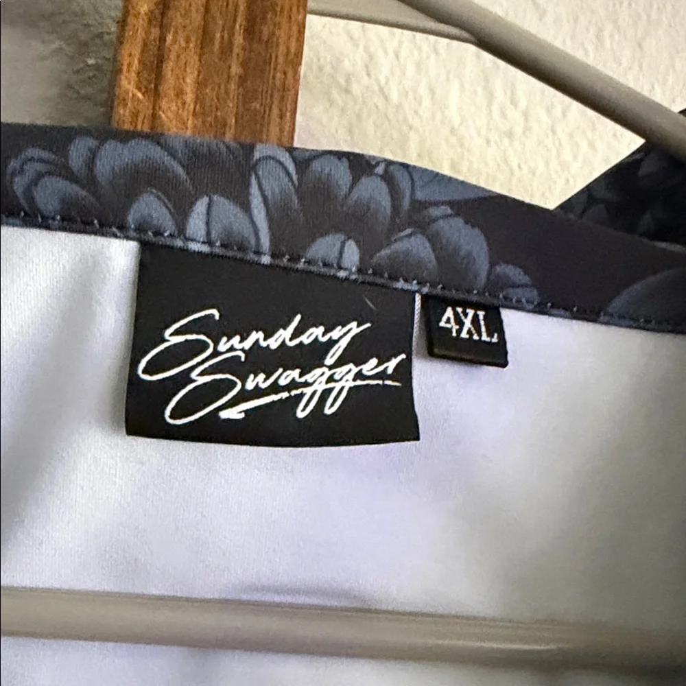 Sunday Swagger  Dark Floral Polo Shirt - Picture 2 of 3